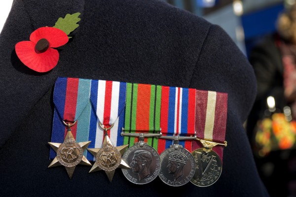 a veteran's medals